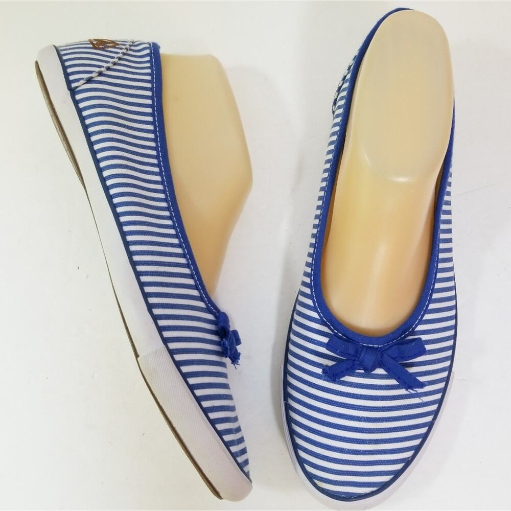 Firefly nautical striped bow flats Diddi II 8.5